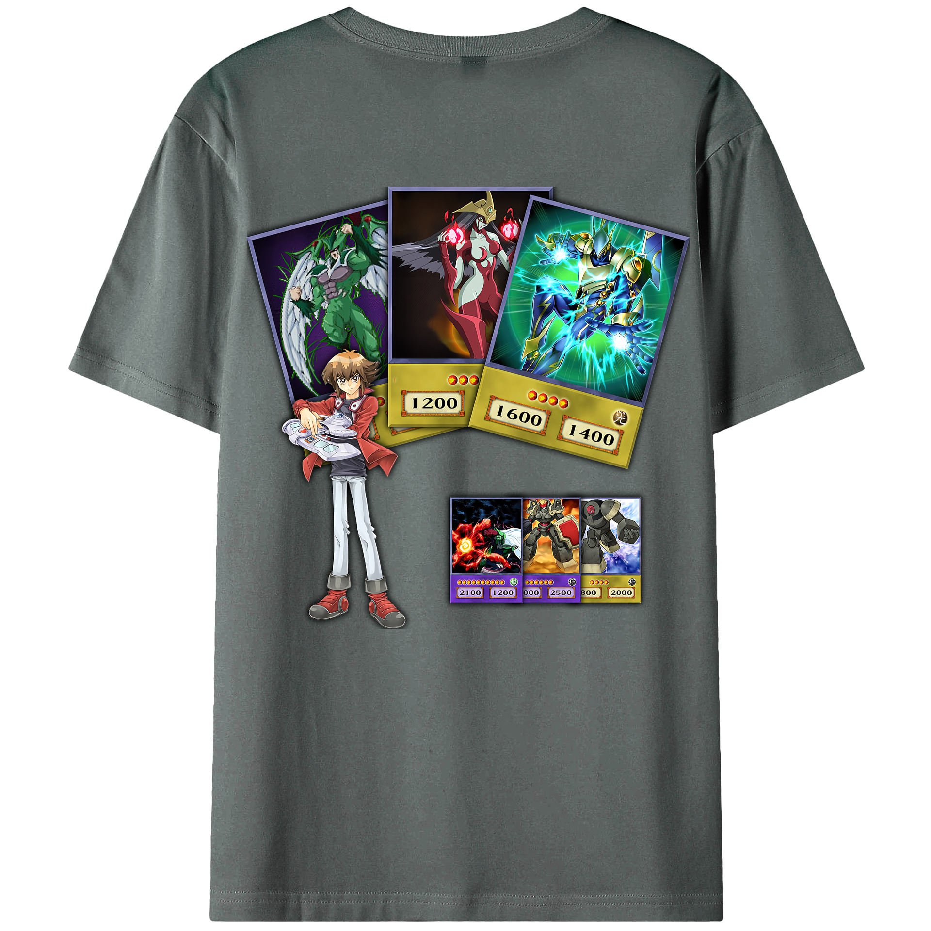 （画像用） 遊☆戯☆王 Yu-Gi-Oh! 綿100％半袖Tシャツ（背面プリント）